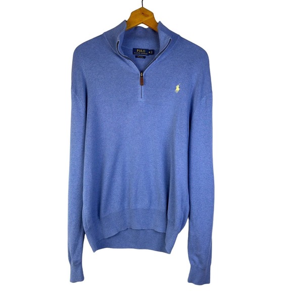 Ralph Lauren Other - Polo Ralph Lauren 1/2 Zip Sweater Jacket Mens Size Medium Blue Pullover